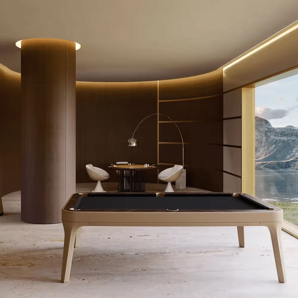 The Morris Modern Slate Leather Pool Table By White Billiards