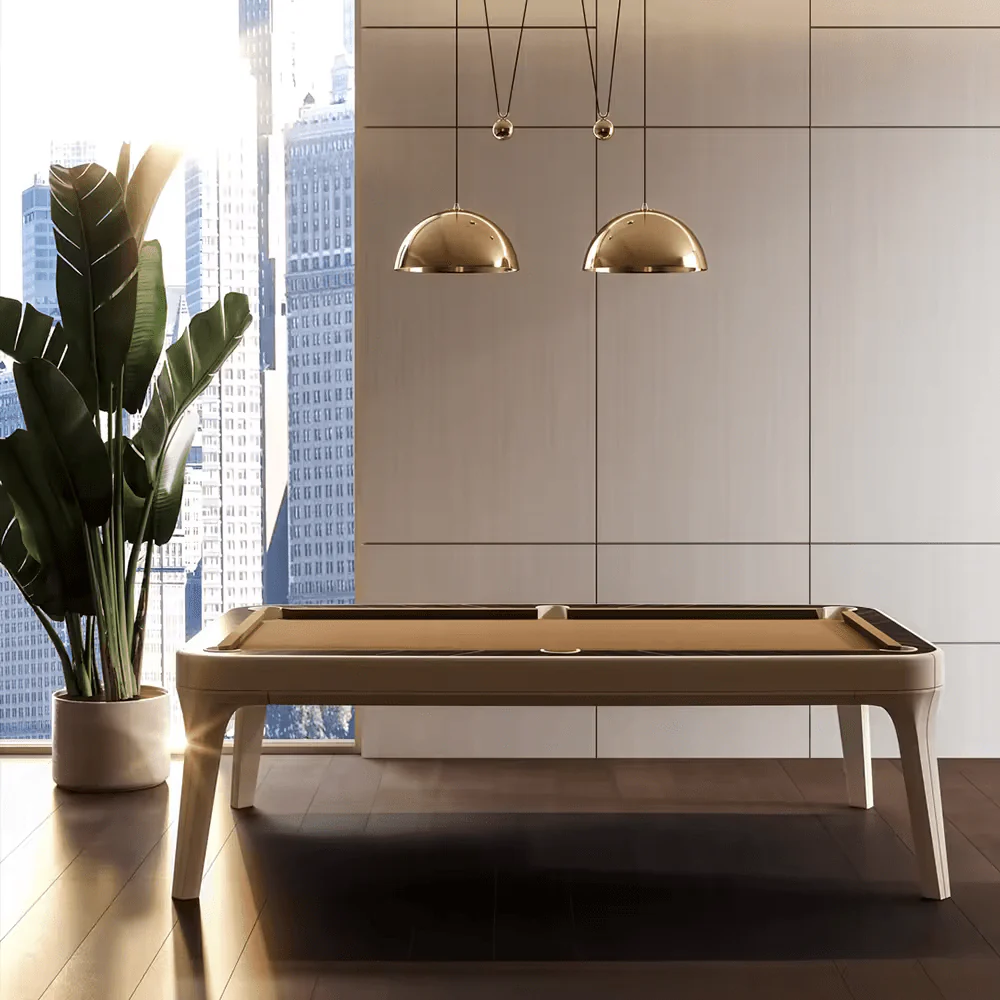 The Morris Modern Slate Leather Pool Table By White Billiards