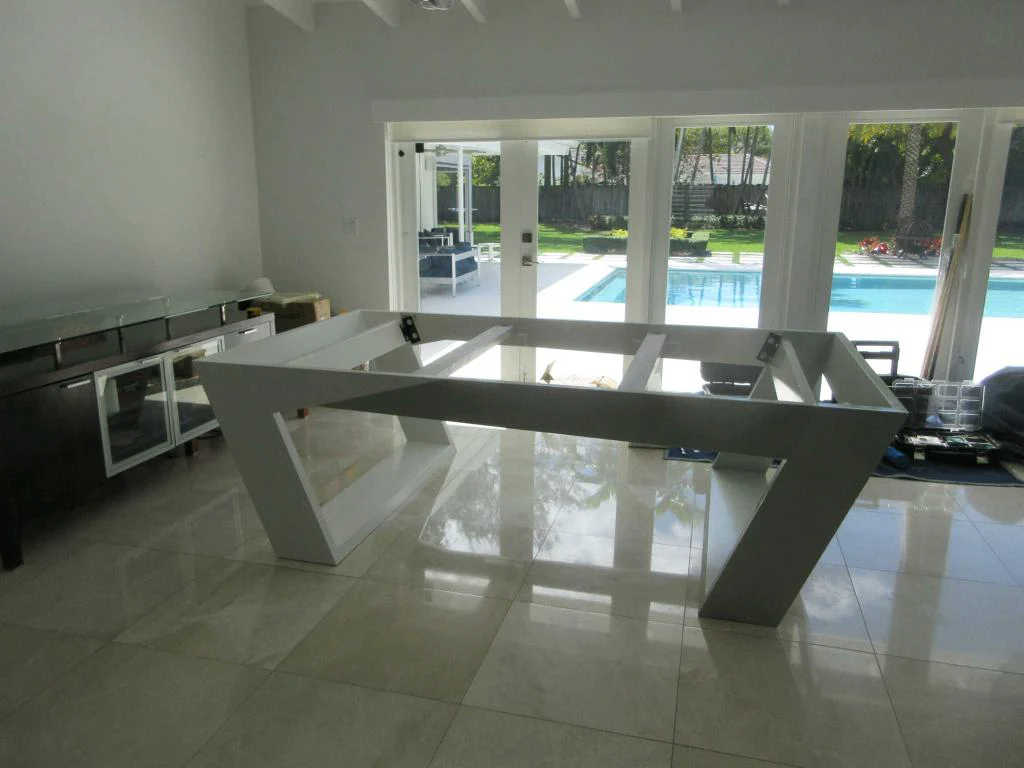 White Billiards Valenti Modern Slate Pool Table