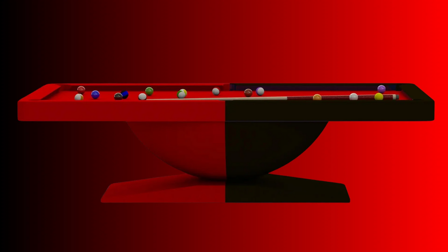 White Billiards Dome Modern Slate Pool Table