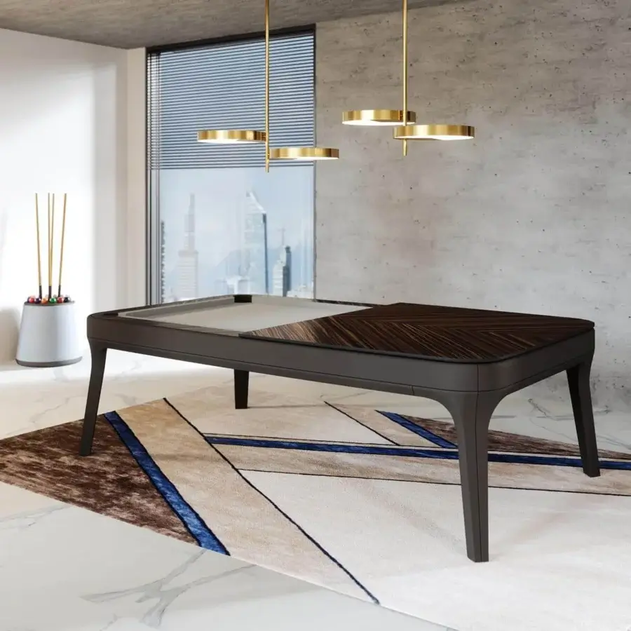 The Morris Modern Slate Leather Pool Table By White Billiards