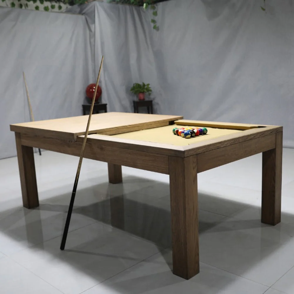 White Billiards Alpha Modern Slate Dining Top Pool Table