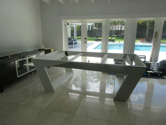 White Billiards Valenti Modern Slate Pool Table