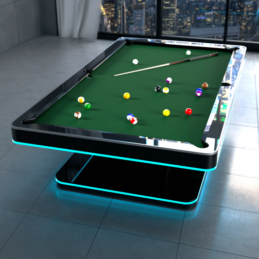 The Stark Modern Slate LED Pool Table By White Billiards