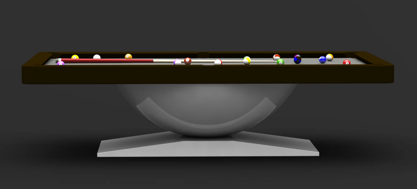 White Billiards Dome Modern Slate Pool Table